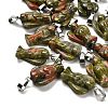 Natural Unakite Pendants G-B127-10P-07-1