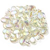 UV Plating Rainbow Iridescent Transparent Acrylic Beads OACR-C007-05-3