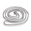 Non-Tarnish 304 Stainless Steel Box Chain Necklaces X-NJEW-O110-05D-P-1