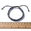 Natural & Synthetic Gemstone and Synthetic Hematite Adjustable Braided Bead Bracelets BJEW-H626-01-6