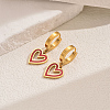 Elegant Stainless Steel Heart Hoop Earrings NY7075-2-3