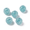 Transparent Crackle Acrylic Bead OACR-H019-02-2