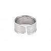 304 Stainless Steel Plain Band Open Cuff Ring for Women RJEW-S405-180P-2