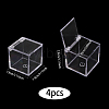 Square Transparent Plastic Candy Storage Case ODIS-WH0043-52-2