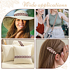 3 Yards Polyester Leaf Jacquard Ribbons SRIB-WH20020-020D-5