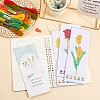 DIY Flower Pattern Embroidery Bookmark Kits DIY-SC0028-91-3
