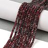 Faceted Rondelle Natural Garnet Bead Strands G-I156-08B-2