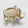 Natural Yellow Agate Pendants G-E462-A06-3