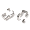 Non-Tarnish 304 Stainless Steel Twist Rectangle Stud Earrings EJEW-Z022-30P-2