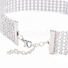 7 Row Crystal Rhinestone Choker Necklace NJEW-F289-01B-P-3