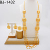 Multi-layer Alloy Pendant Necklacez & Stud Dangle Earrings & Cuff Ringz Sets WGFFF8E-04-1