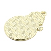 Golden Plated Alloy Enamel Pendants X-ENAM-L041-07G-01-2