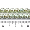 UV Plating Pearlized Glass Pearl Beads Strands GLAA-F128-01B-T14-2