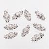 Zinc Alloy Rhinestone Bar Spacers X-ALRI-Q051-N-1