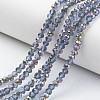 Electroplate Transparent Glass Beads Strands EGLA-A034-T4mm-R02-1
