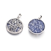 Natural Blue Spot Jasper Pendants G-L512-J11-2