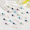 SUPERFINDINGS 60Pcs Frosted Natural & Synthetic Gemstone Charms FIND-FH0004-55-5