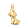 Brass Micro Pave Cubic Zirconia Pendants KK-M305-23G-1