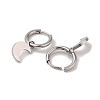 Non-Tarnish 3 Pairs 3 Styles 304 Stainless Steel Hoop Dangle Earrings for Women EJEW-K279-09A-P-4