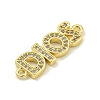 Rack Plating Brass Pave Clear Cubic Zirconia DIOS Links KK-U029-17G-2