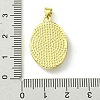 Rack Plating Brass Pave Natural Shell Pendants KK-A204-01C-02G-3