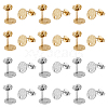 Unicraftale 40Pcs 2 Colors 304 Stainless Steel Stud Earring Findings STAS-UN0056-08-1