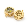 Brass Pave Cubic Zirconia Connector Charms KK-B096-05G-02-2