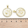 Brass Micro Pave Clear Cubic Zirconia Pendants KK-L213-010G-12-3