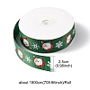 1 Roll Christmas Printed Polyester Grosgrain Ribbons OCOR-YW0001-05B-4