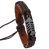 Imitation Leather Braided Bead Bracelets PW-WGD1435-02-1