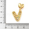 Brass Micro Pave Colorful Cubic Zirconia Pendants KK-P281-01G-V-3