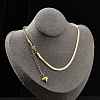 Brass Flat Snake Chain Necklaces for Men Women NJEW-G160-08G-3