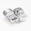 Tarnish Resistant 304 Stainless Steel Magnetic Clasps with Glue-in Ends LS-STAS-F130-18P-2