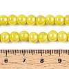 Electroplate Opaque Glass Beads Strands GLAA-T032-P6mm-AB16-4