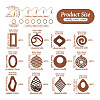 DIY Geometry Drop Earring Making Kit DIY-TA0003-79-3