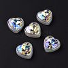 Rainbow Iridescent Plating Acrylic Cabochons OACR-E011-05-2