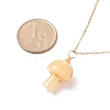 Natural & Synthetic Mixed Stone Mushroom Pendant Necklaces NJEW-JN03967-4