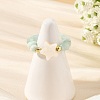 2Pcs Glass with Natural Freshwater Shell Beads Rings RJEW-JR01114-2