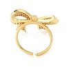 Brass Micro Pave Cubic Zirconia Cuff Rings RJEW-P102-02G-3