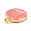 Golden Plated Alloy Enamel Charms X-ENAM-Q437-11R-2