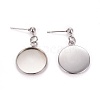 Tarnish Resistant 304 Stainless Steel Stud Earring Settings LS-STAS-L226-019E-P-2