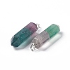 Natural Fluorite Double Terminated Pointed Pendants G-G926-01P-13-4