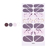 Colorful Flower Tartan Full Cover Glitter Nail Wraps Nail Polish Stickers MRMJ-S056-DA241-1