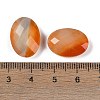 Natural Orange Red Agate(Dyed & Heated) Cabochons G-O175-15C-02-3