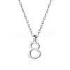 Fashionable Stainless Steel Creative Number 8 Pendant Necklace for Women's Daily Wear. GN8119-2-1
