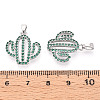 Brass Micro Pave Cubic Zirconia Pendants KK-N257-71P-3
