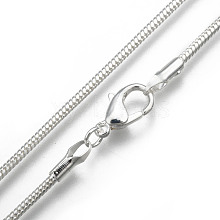 Brass Round Snake Chain Necklaces NJEW-BB10864-20