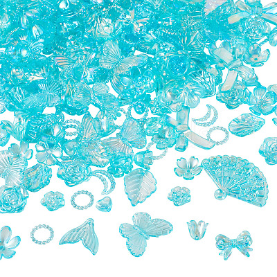 182Pcs 100G Transparent Acrylic Beads OACR-TA0003-69A-1