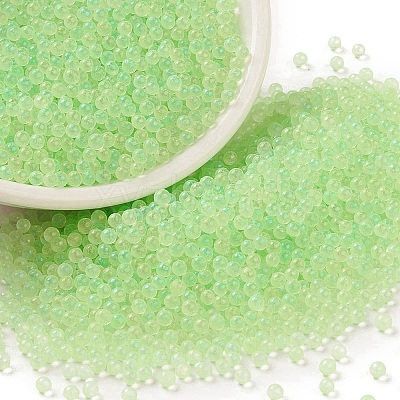 Luminous Transparent Glass Seed Round Beads GLAA-F124-D05-A-1