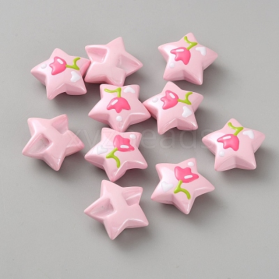 Opaque Acrylic Enamel Beads FIND-SZC0009-20A-1